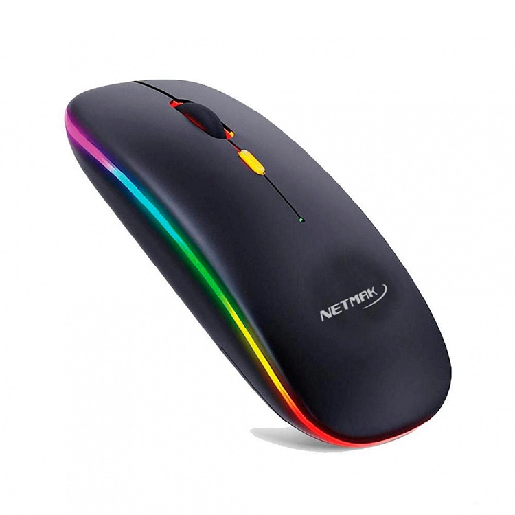 Mouse Netmak Inalambrico Recargable Optimize W90 Negro 2.4GHZ Art.NM-W90